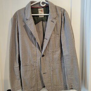 Relwen Tropical Trap Blazer Sand Grey Seersucker Size M